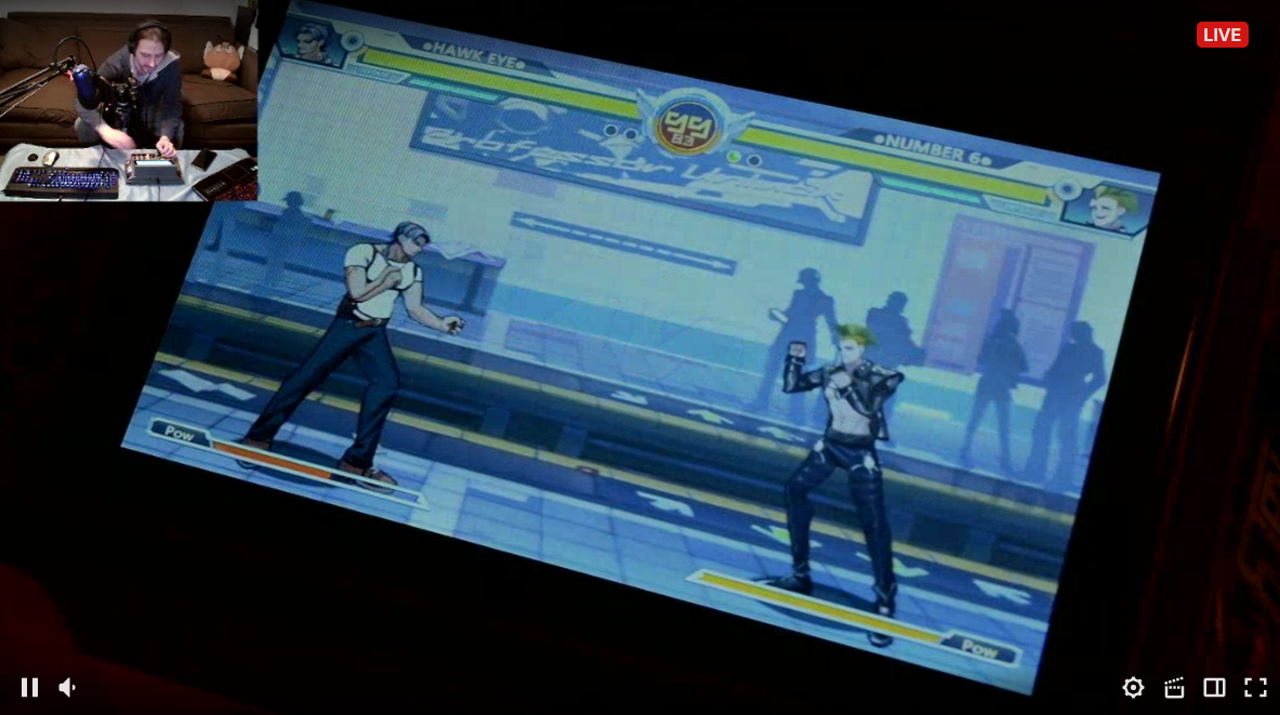 A screenshot of MrMKL's Twitch stream when playing Rupture Void's arcade mode
