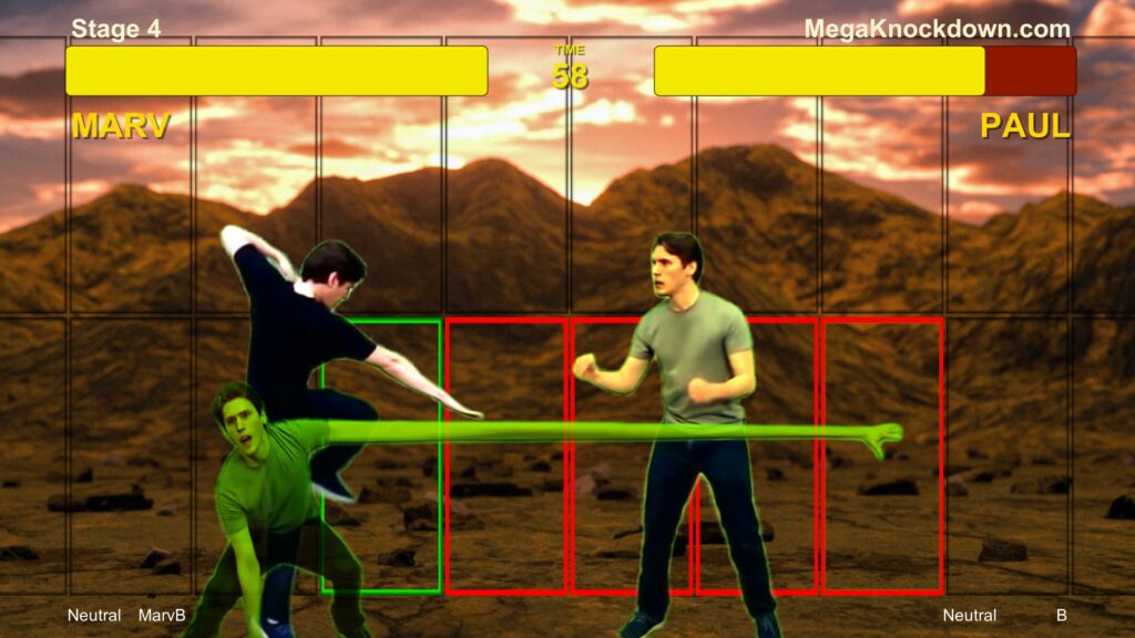 Mega Knockdown makes use of some stills from Jerma streams, after removing the green screen background from them.