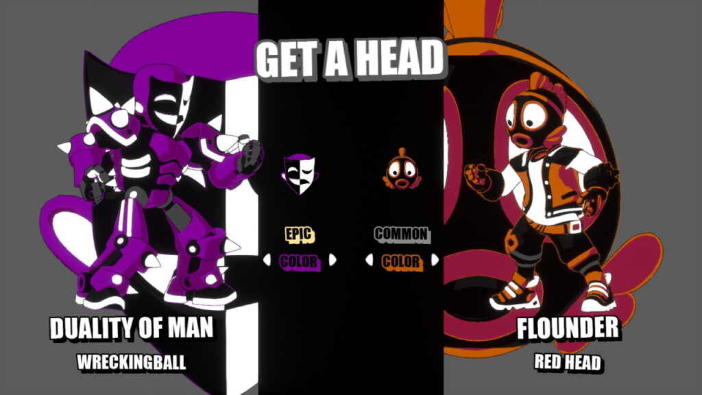 Head 2 Head's character selection screen